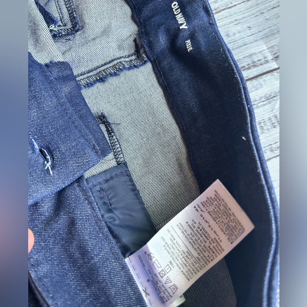 Denim Print Old Navy Pixie Pants - image 3